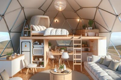 Innovative Modular Loft Beds for Flexible Geodome Living Spaces